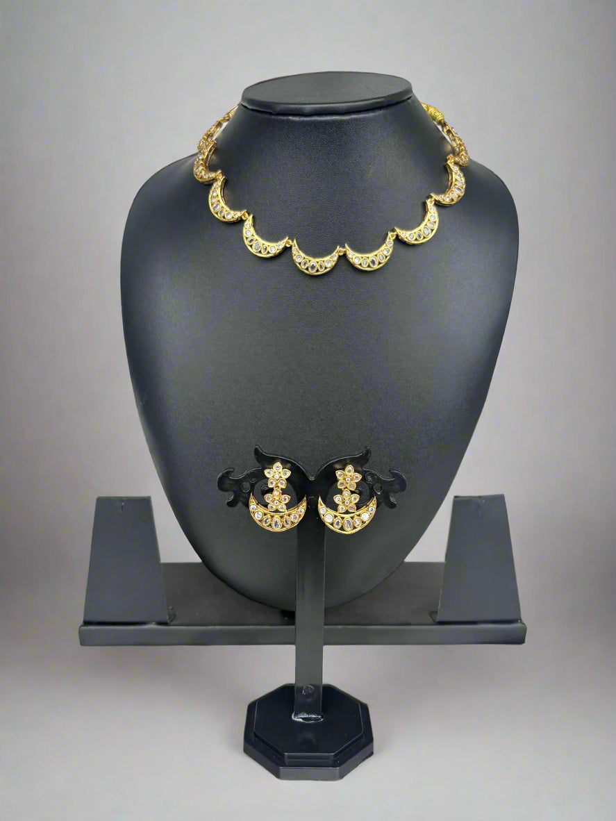 Golden Crescent Necklace