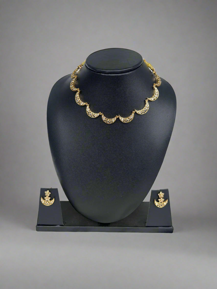 Golden Crescent Necklace