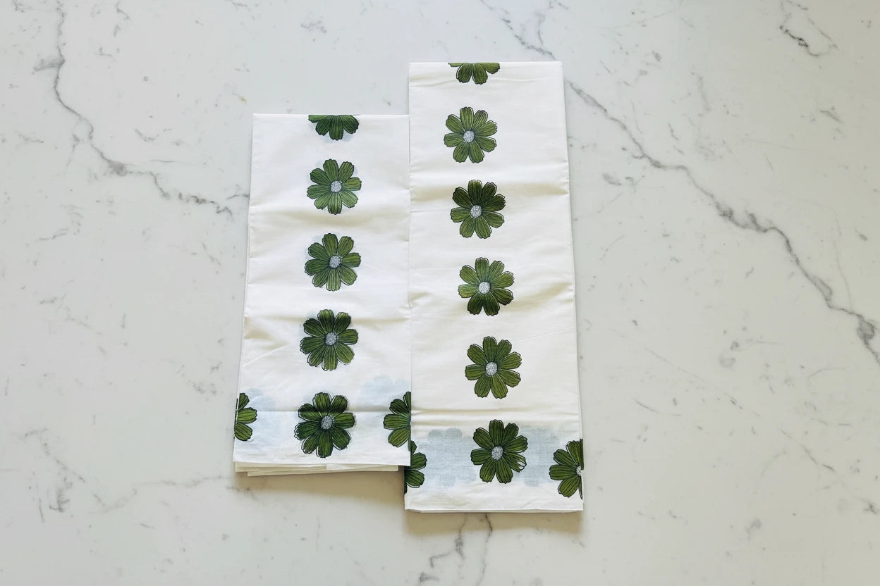 Olive Flower Set Mundu