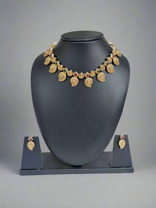 Antique Multistone Mango Necklace