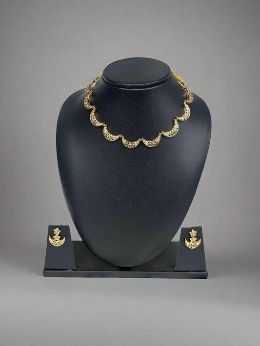 Golden Crescent Necklace
