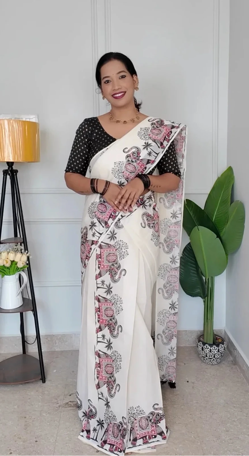 Elephant Design Set Mundu
