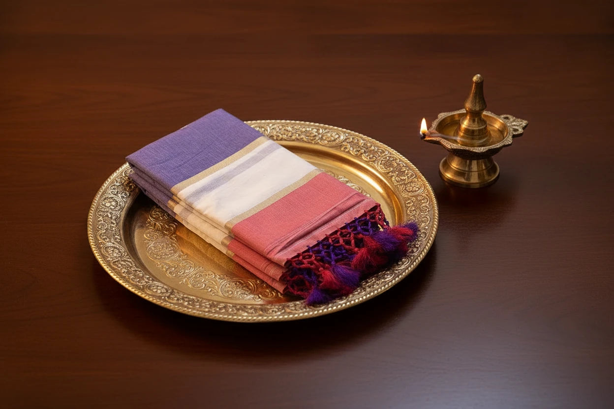 Dual-Tone Kerala Saree