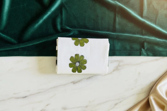 Olive Flower Set Mundu