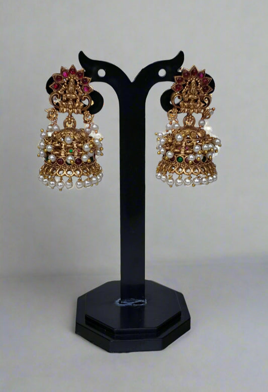 Lakshmi Pearl Jhumkas