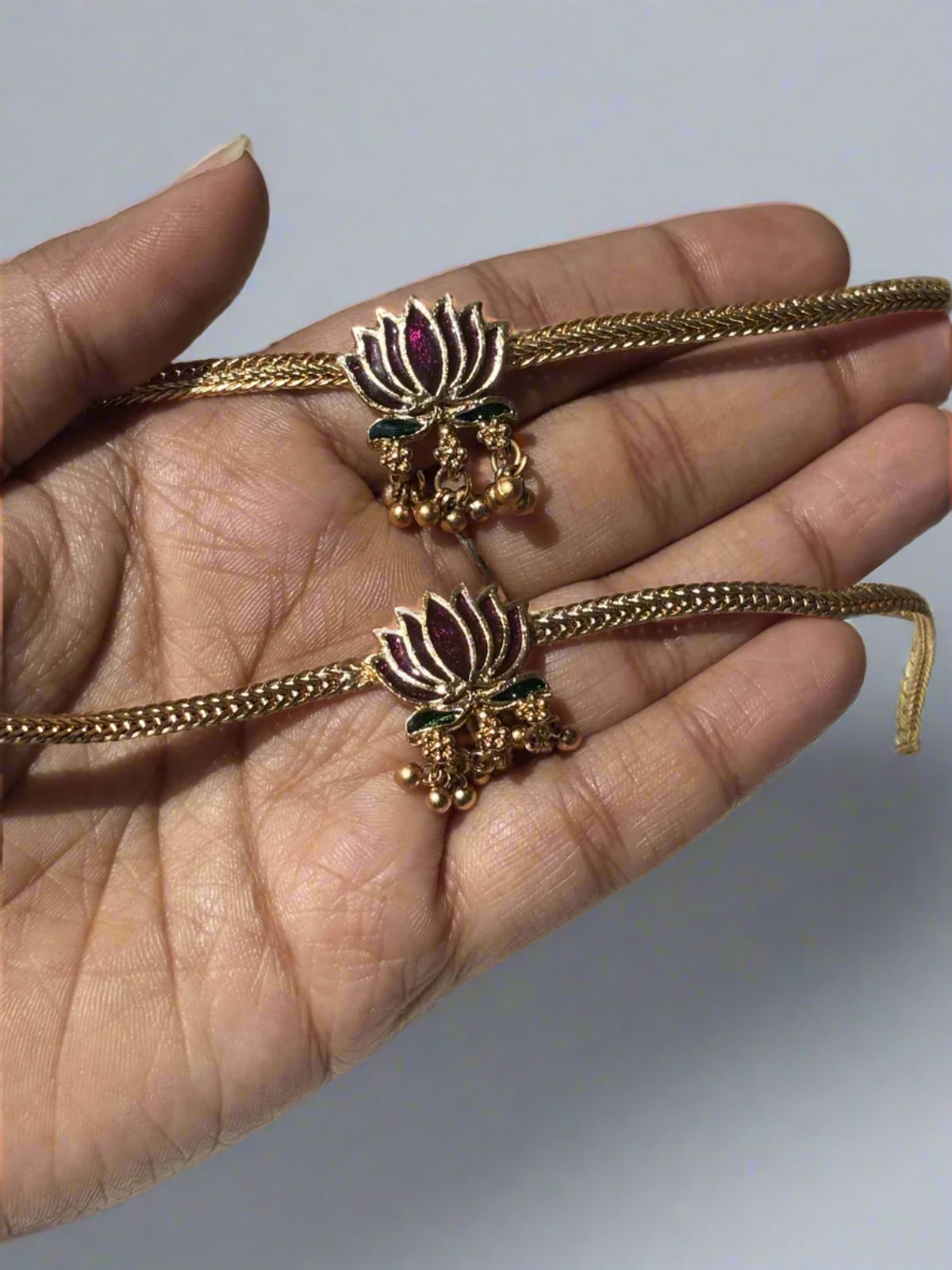 Lotus Anklet - Brown