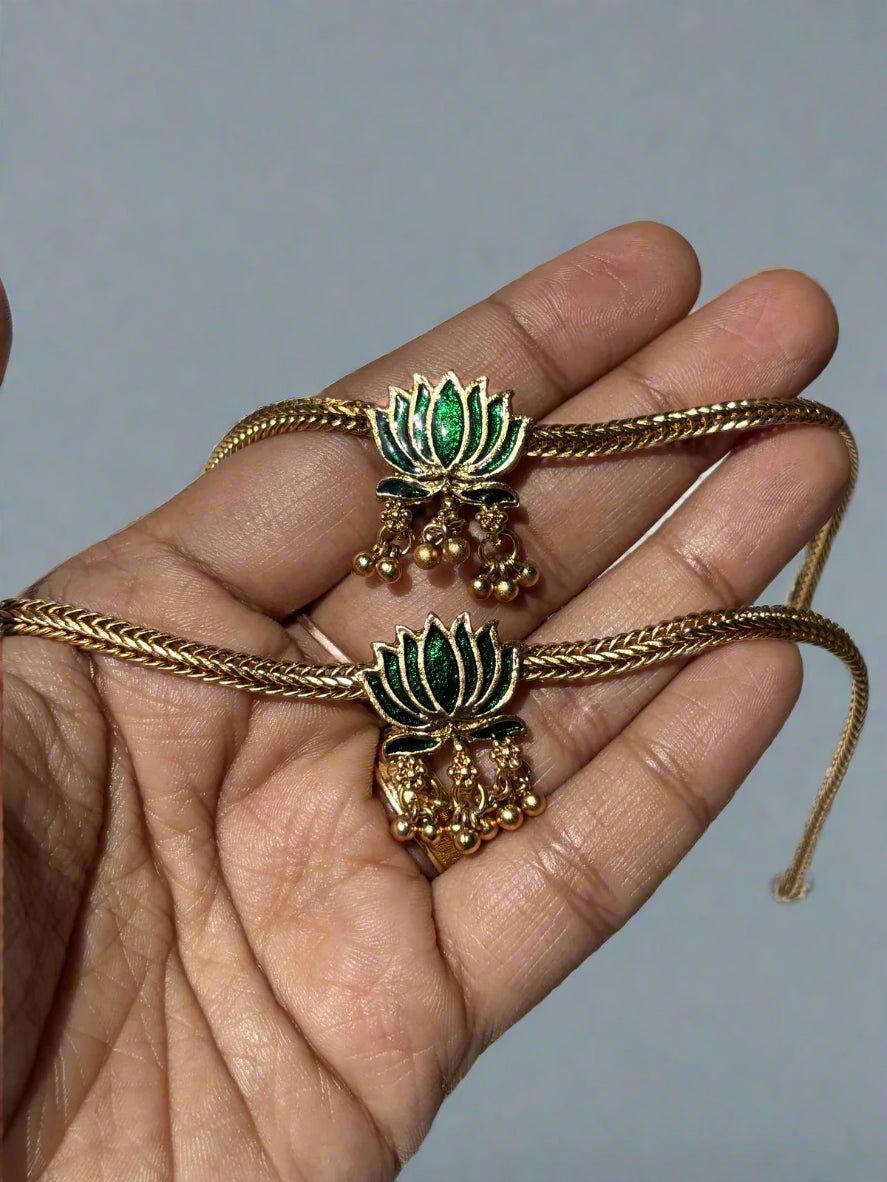 Lotus Anklet - Green