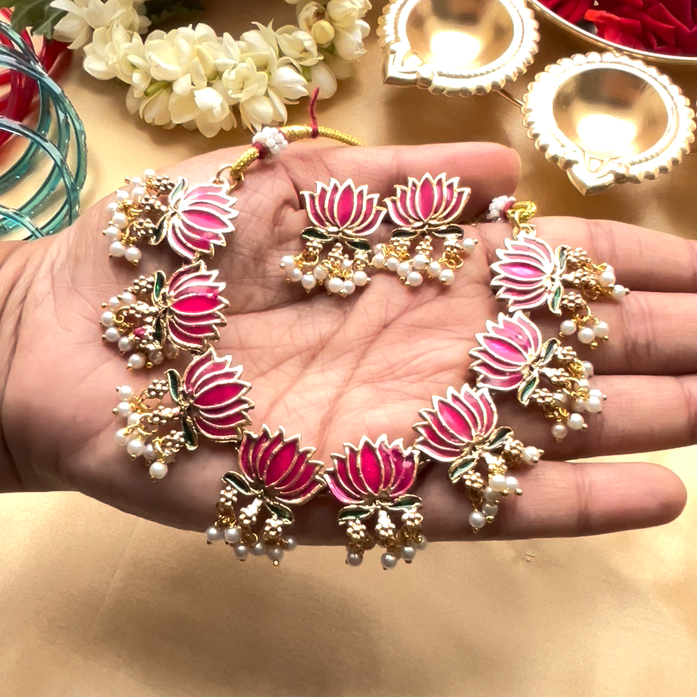 Lotus Pearl Necklace