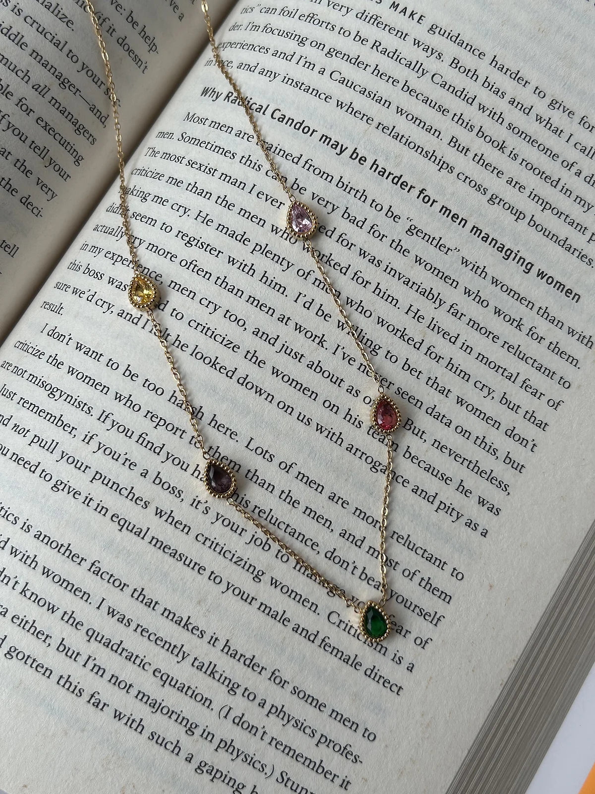 Multicolour Raindrop Chain
