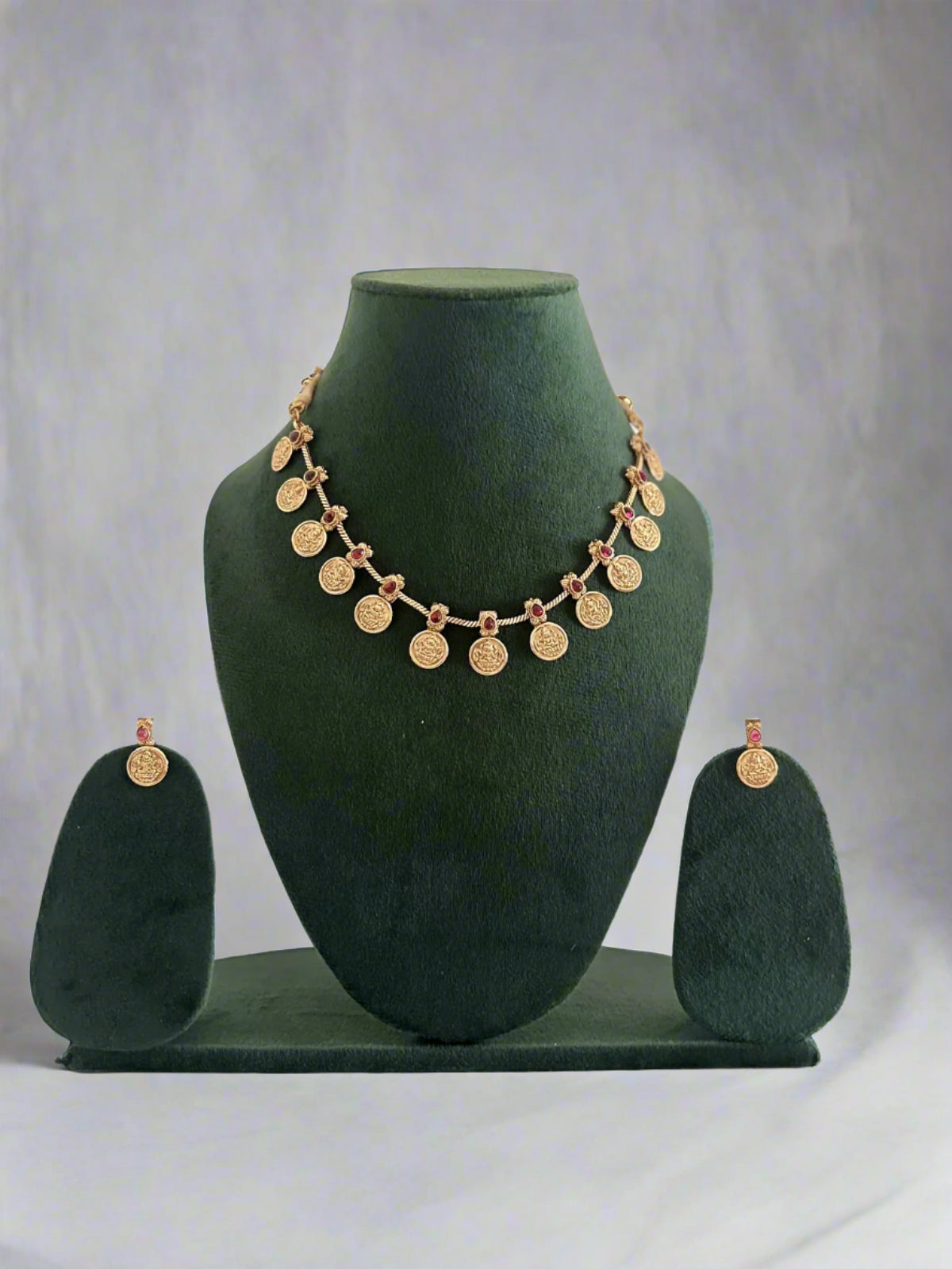 Multistone Coin Necklace