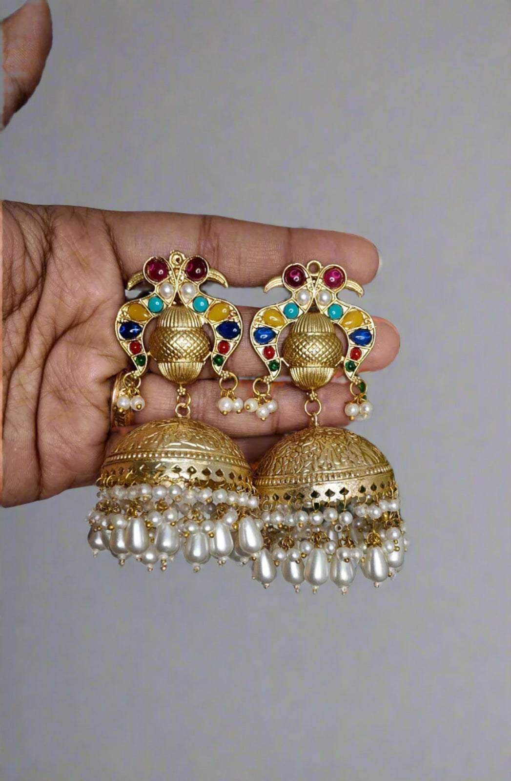 Navaratna Inaya Kashmiri Earring
