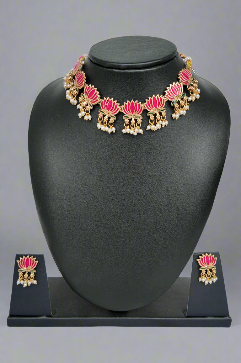 Lotus Pearl Necklace