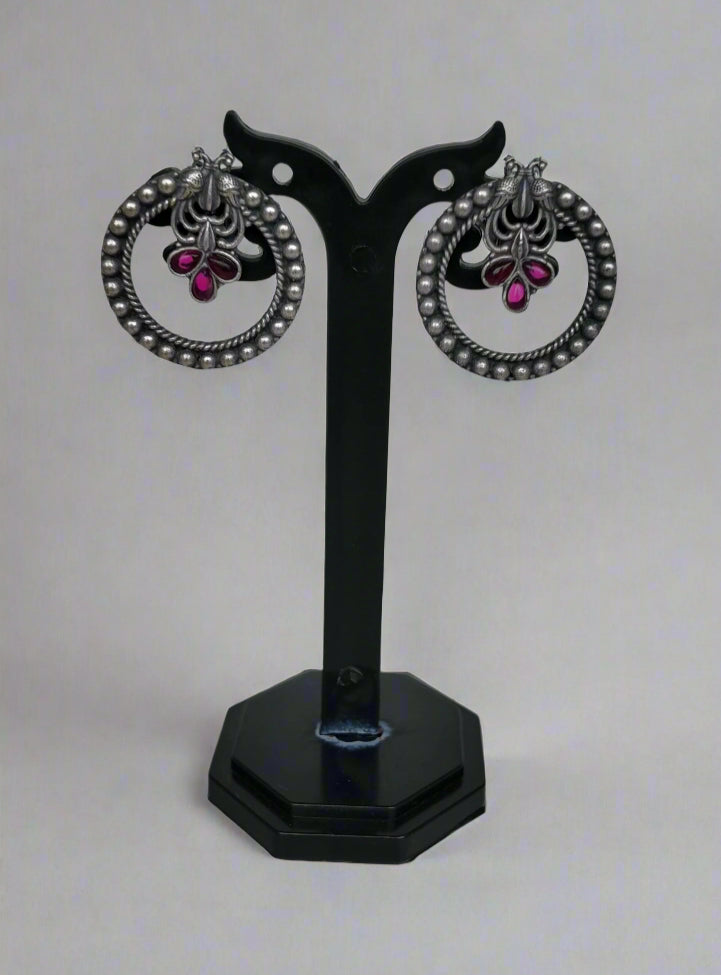 Oxidised Petal Earing