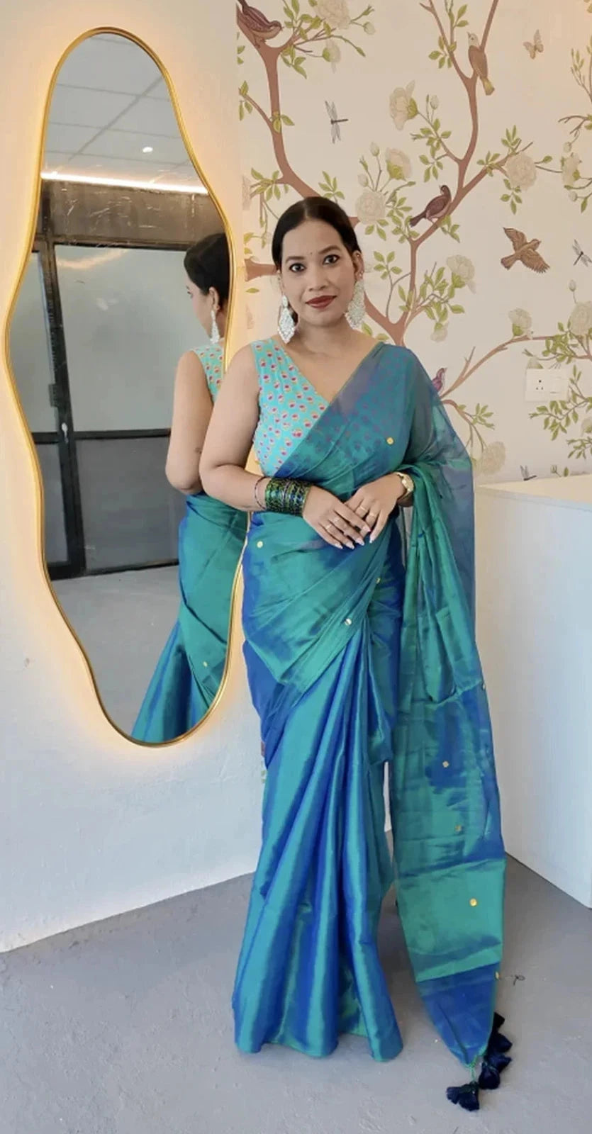 Siya Mul Tissue Saree