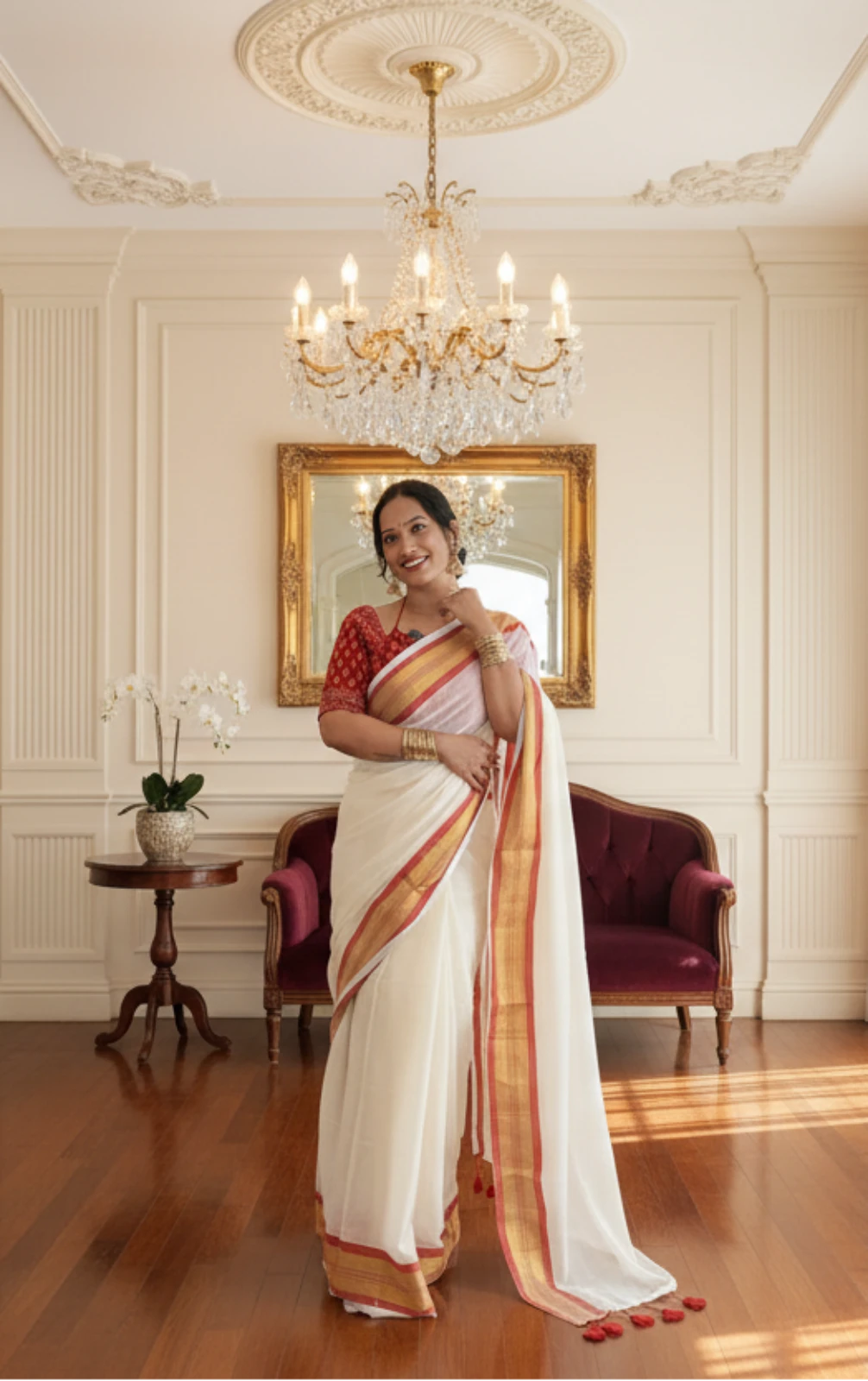 Manju Mul Cotton Saree