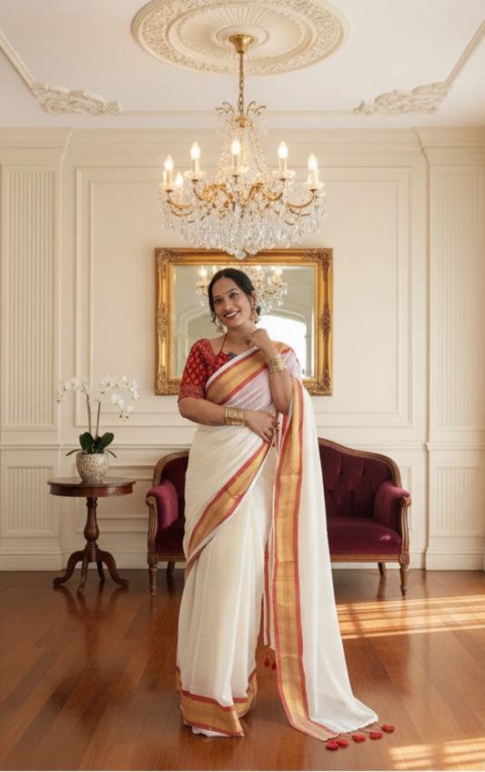 Manju Mul Cotton Saree