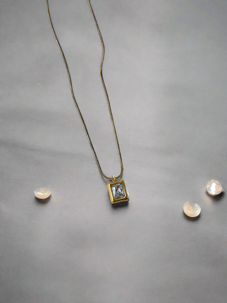 Square-cut Crystal Pendant