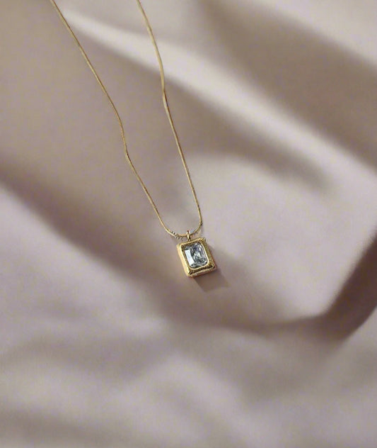 Square-cut Crystal Pendant